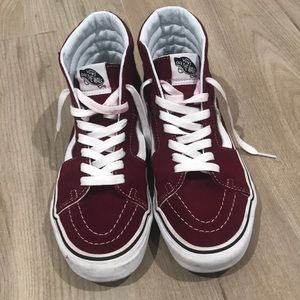 Maroon Vans hightop